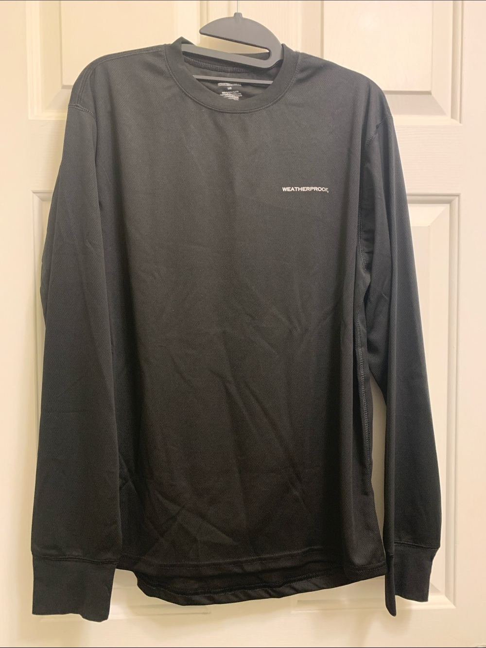 Weatherproof Men’s Long Sleeve Crew Neck Shirt - Black